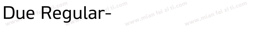 Due Regular字体转换
